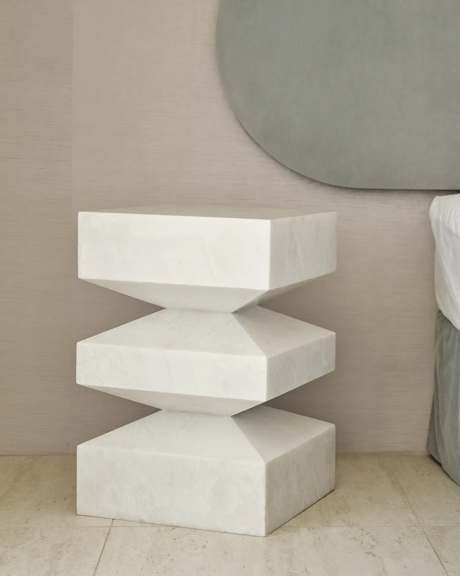 Stacking Stone Table culptural Stacked Stone Side Table | Contemporary Stone Furniture